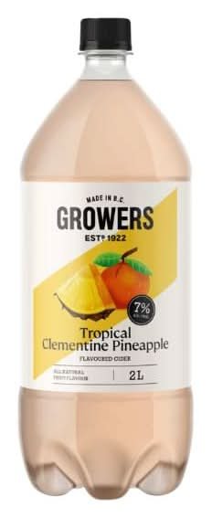 Grower's Tropical Cider, Clementine-Pineapple (2 L)