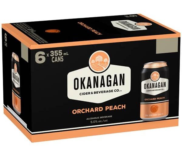 Okanagan Apple Cider Perry Hard Cider Cans, Orchard Peach (6 X 355 Ml)