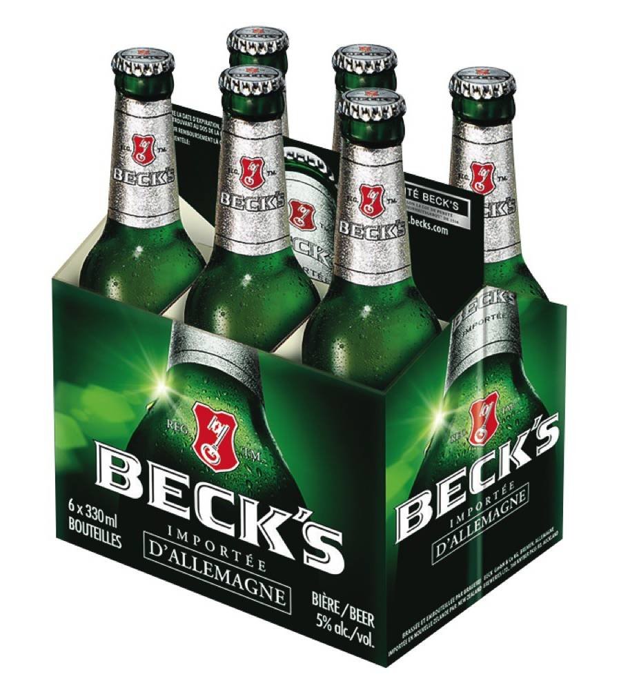 Becks Bottles Lager Beer (6 X 330 Ml)