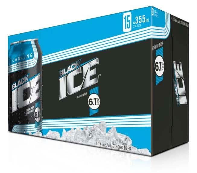 Black Ice Carling Strong Beer (15 X 355 Ml)