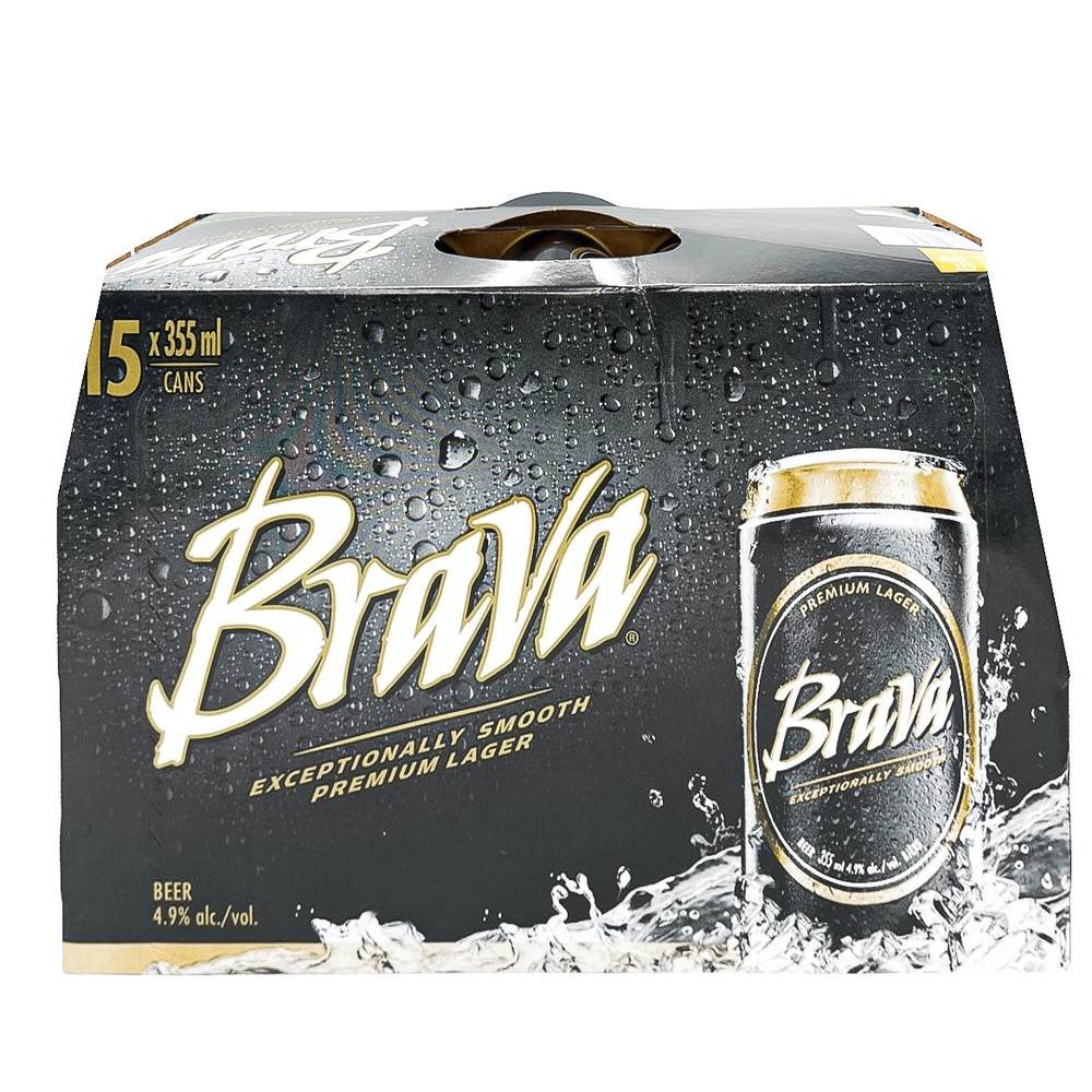 Brava Premium Lager Beer (15 X 355 Ml)
