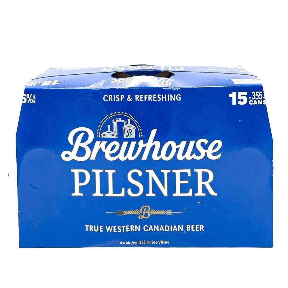 Brewhouse Pilsner Western Canadian Beer (15 X 355 Ml)