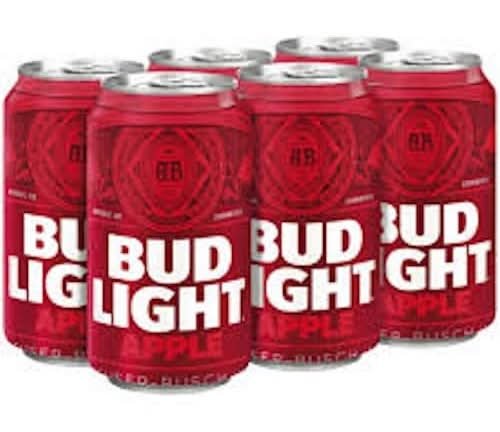 Bud Light Beer, Apple (6 X 355 Ml)