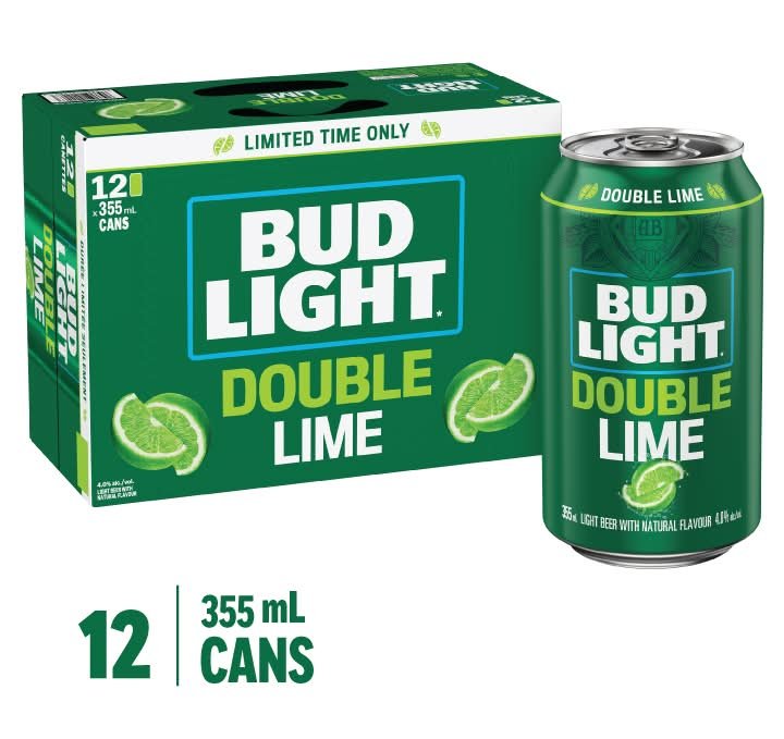 Bud Light Double Lime Beer Cans (12 X 355 Ml)