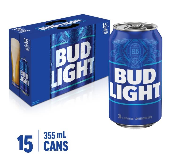 Bud Light Lager Beer (15 X 355 Ml)