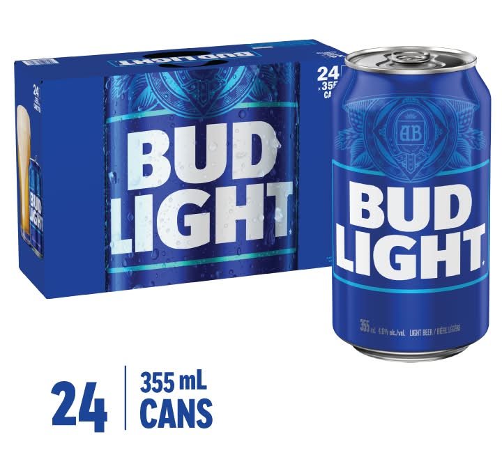 Bud Light Lager Beer (24 X 355 Ml)
