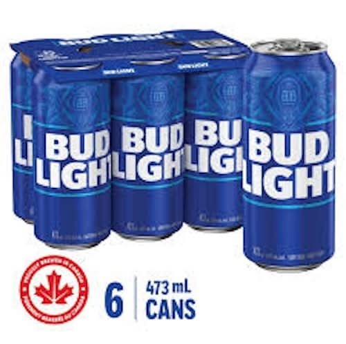 Bud Light Lager Beer (6 X 473 Ml)