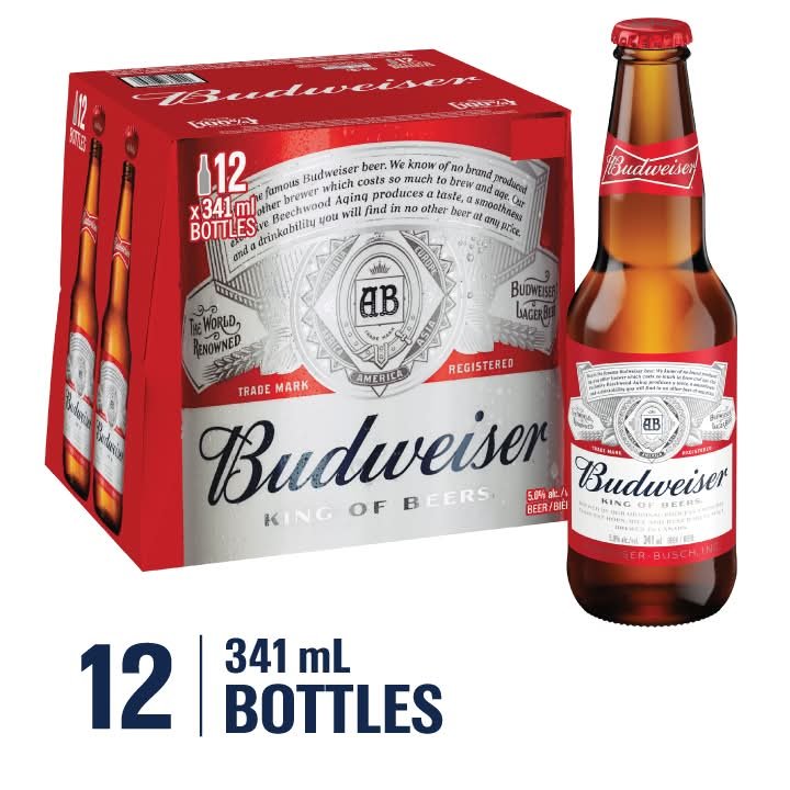 Budweiser King Of Style Lager Beer (12 X 341 Ml)