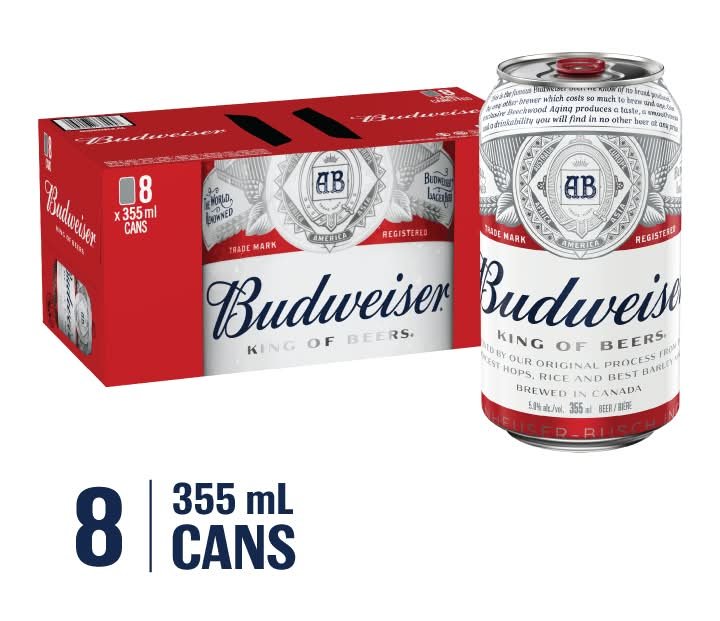 Budweiser Lager Beer (8 X 355 Ml)