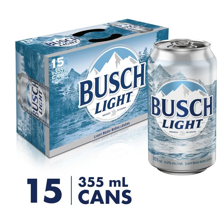 Busch Light Brewed Beer (15 X 355 Ml)