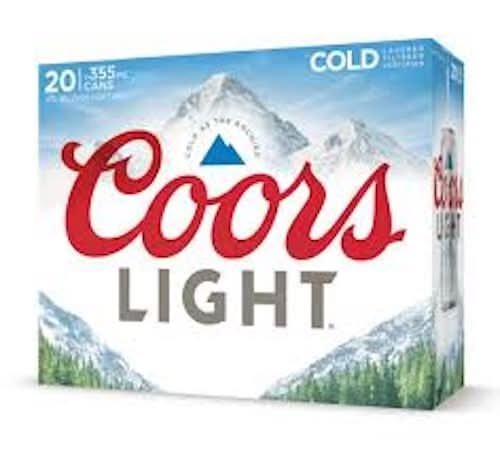 Coors Light Cold Lager Beer (20 X 355 Ml)