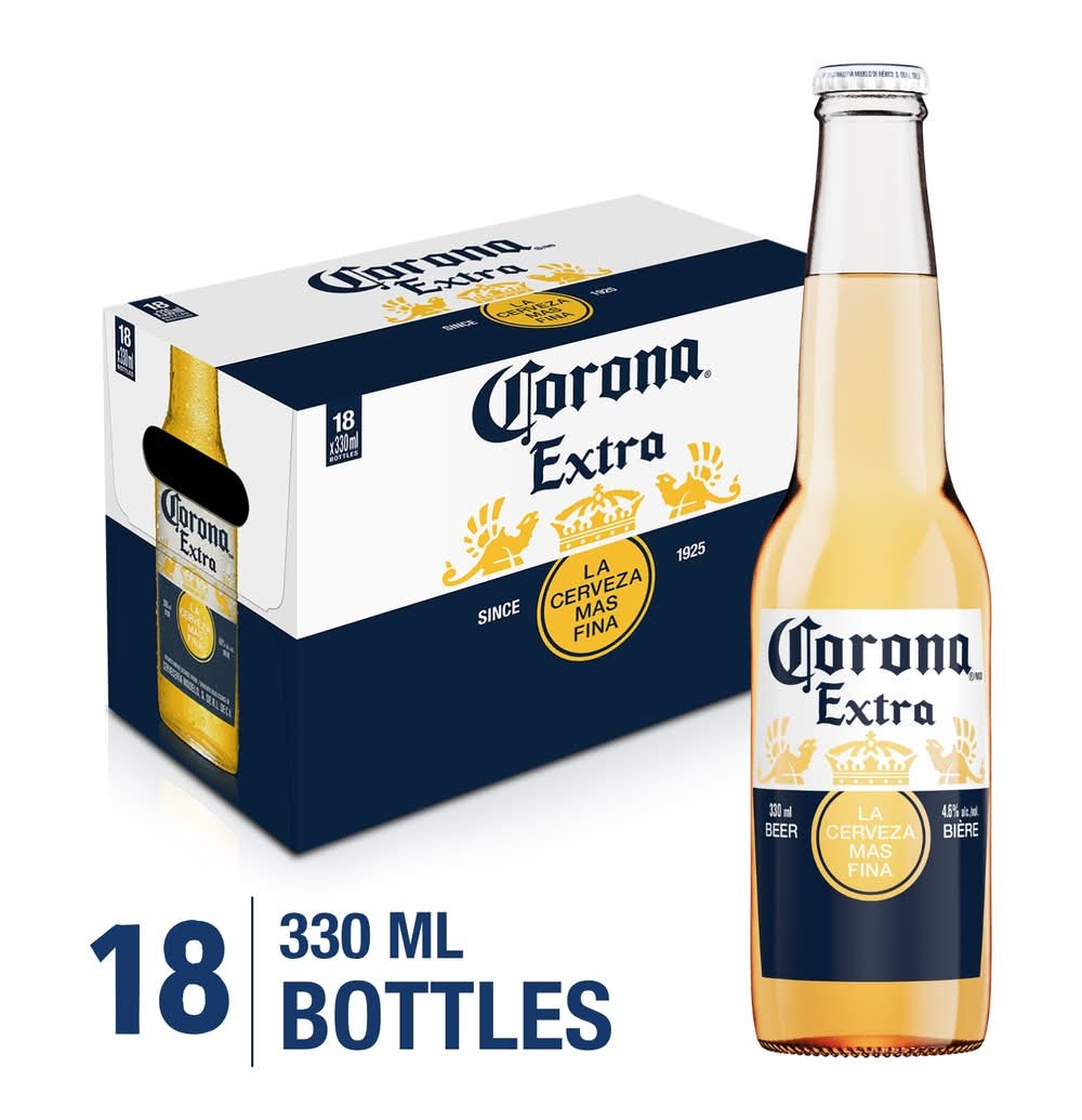 Corona Extra Mexican Lager Beer (18 X 330 Ml)