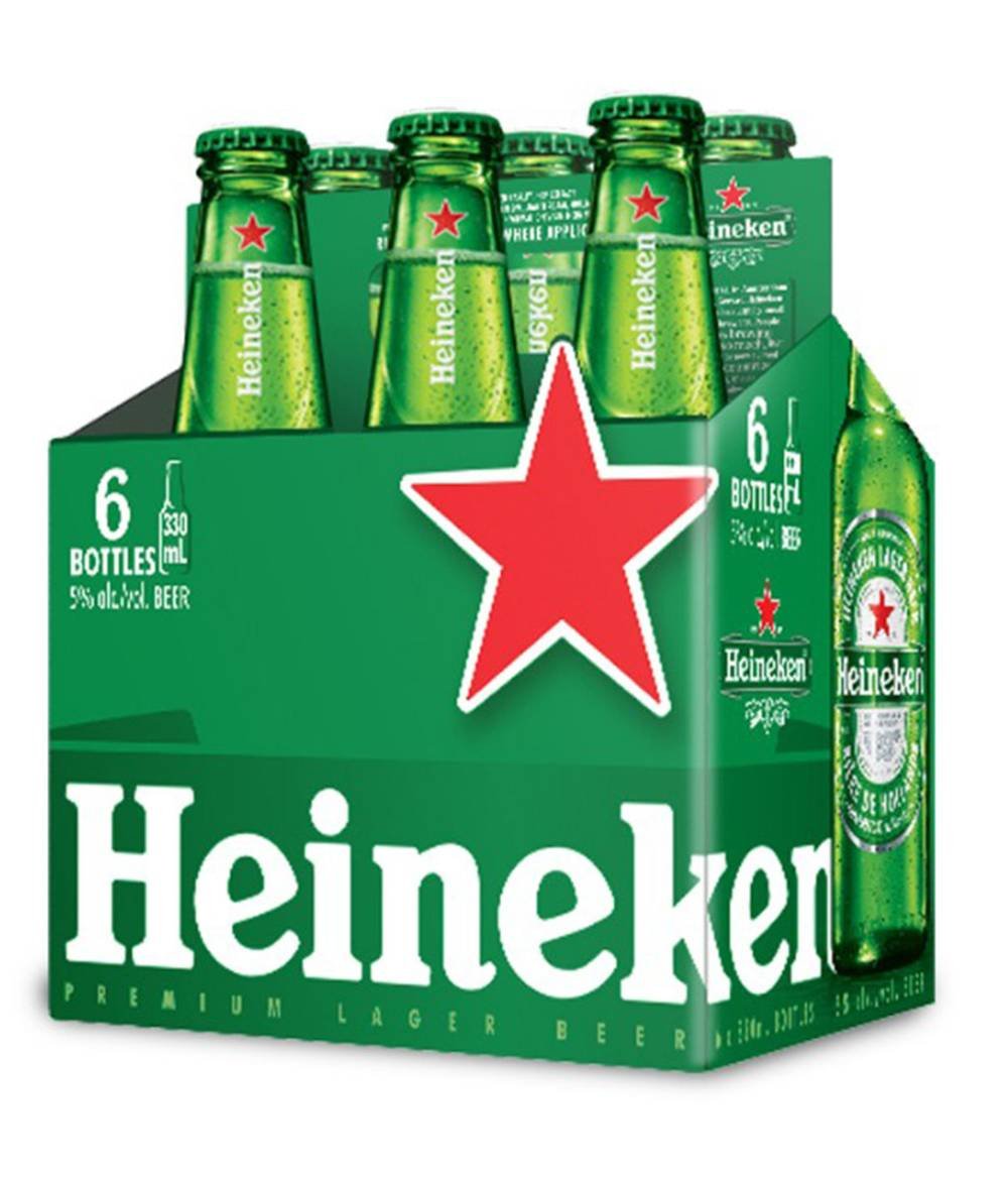 Heineken Premium Lager Beer (6 X 330 Ml)
