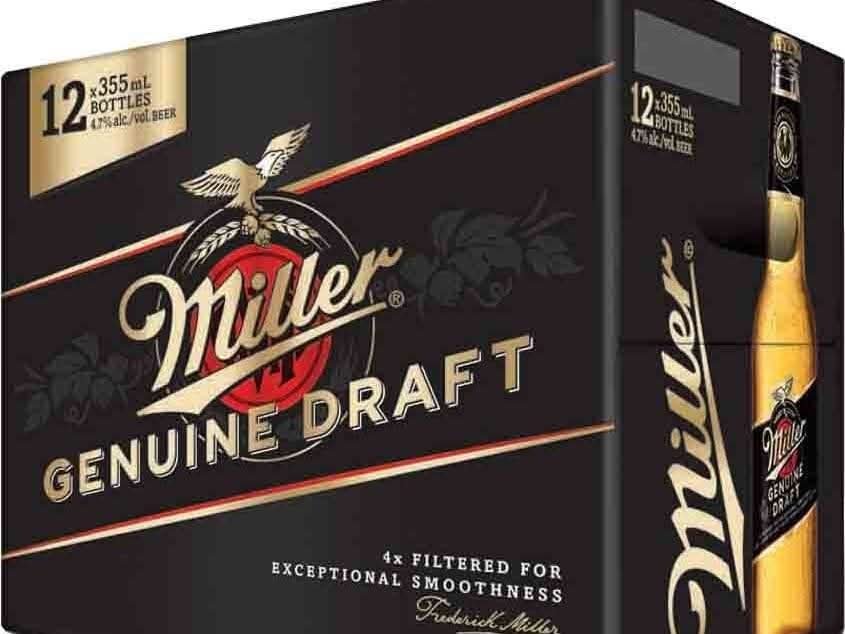 Miller Genuine Draft Beer (12 X 355 Ml)