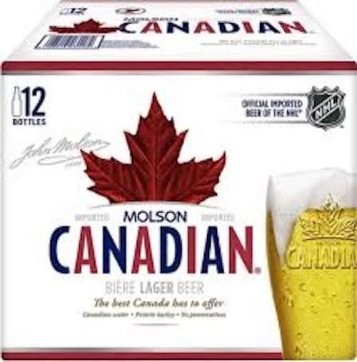 Molson Canadian Lager Beer (12 X 341 L)