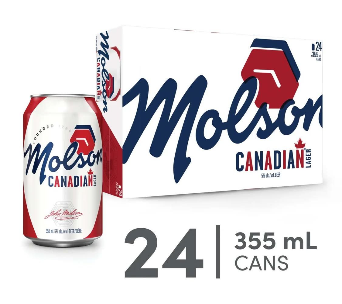 Molson Canadian Lager Beer (24 X 355 Ml)