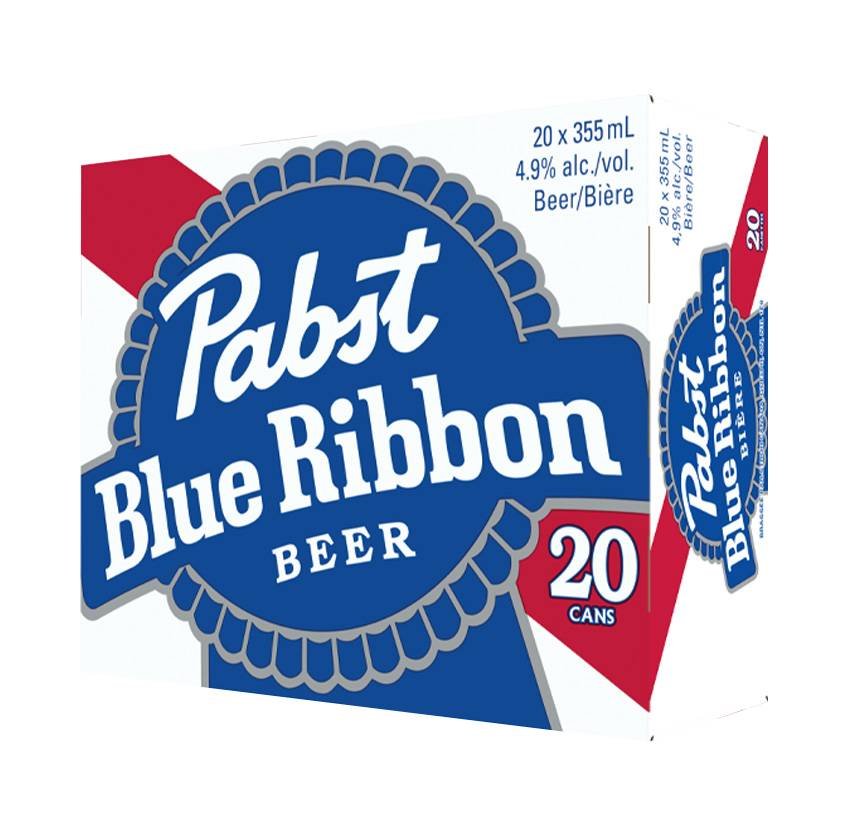 Pabst Blue Ribbon Lager Beer (20 X 355 Ml)