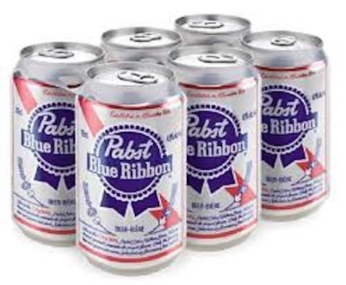 Pabst Blue Ribbon Lager Beer (6 X 355 Ml)