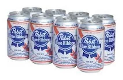 Pabst Blue Ribbon Original Lager Beer (8 X 355 Ml)