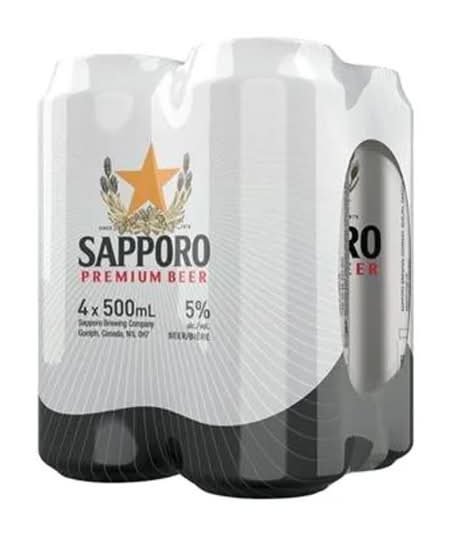 Sapporo Premium Beer (4 X 500 Ml)