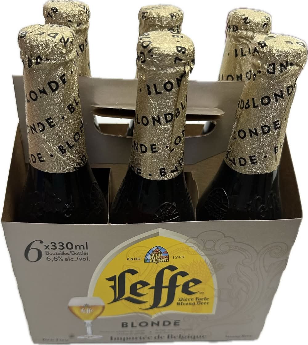 Leffe Blonde Beer (6 X 330 Ml)