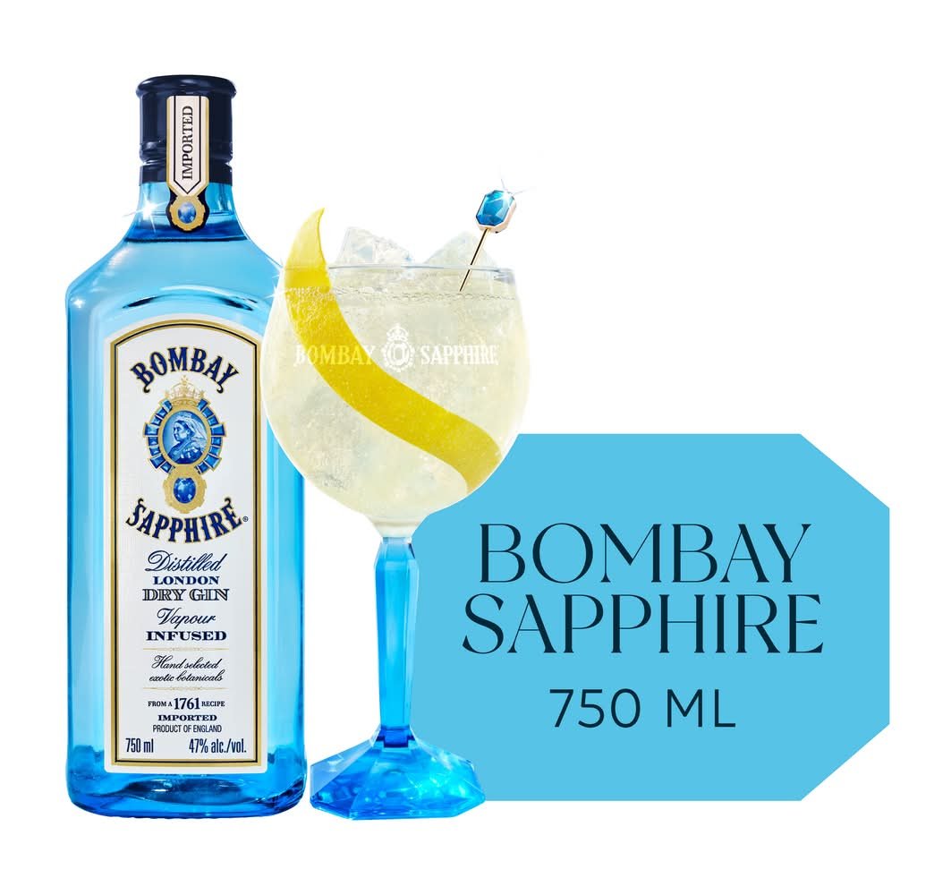 Bombay Sapphire Vapour Infused Distilled London Dry Gin (750 Ml)