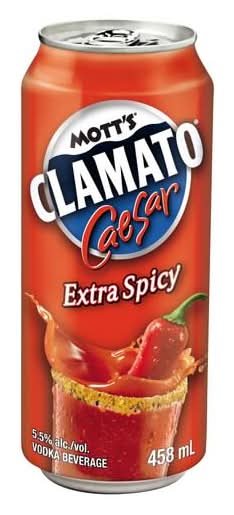 Mott'S Clamato Caesar Extra Spicy Tall 458Ml