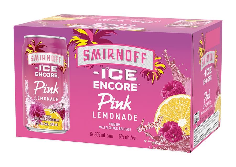 Smirnoff Ice Encore Pink Lemonade (6 X 355 Ml)