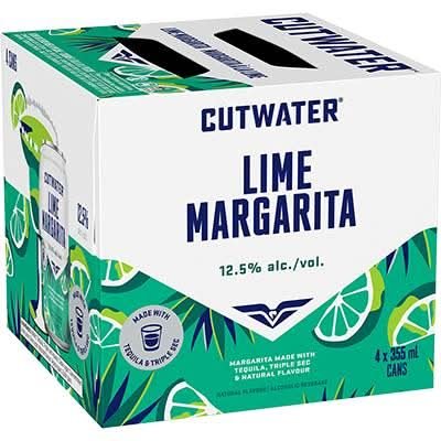 Cutwater Spirits Margarita, Lime (4 X 354.8 Ml)