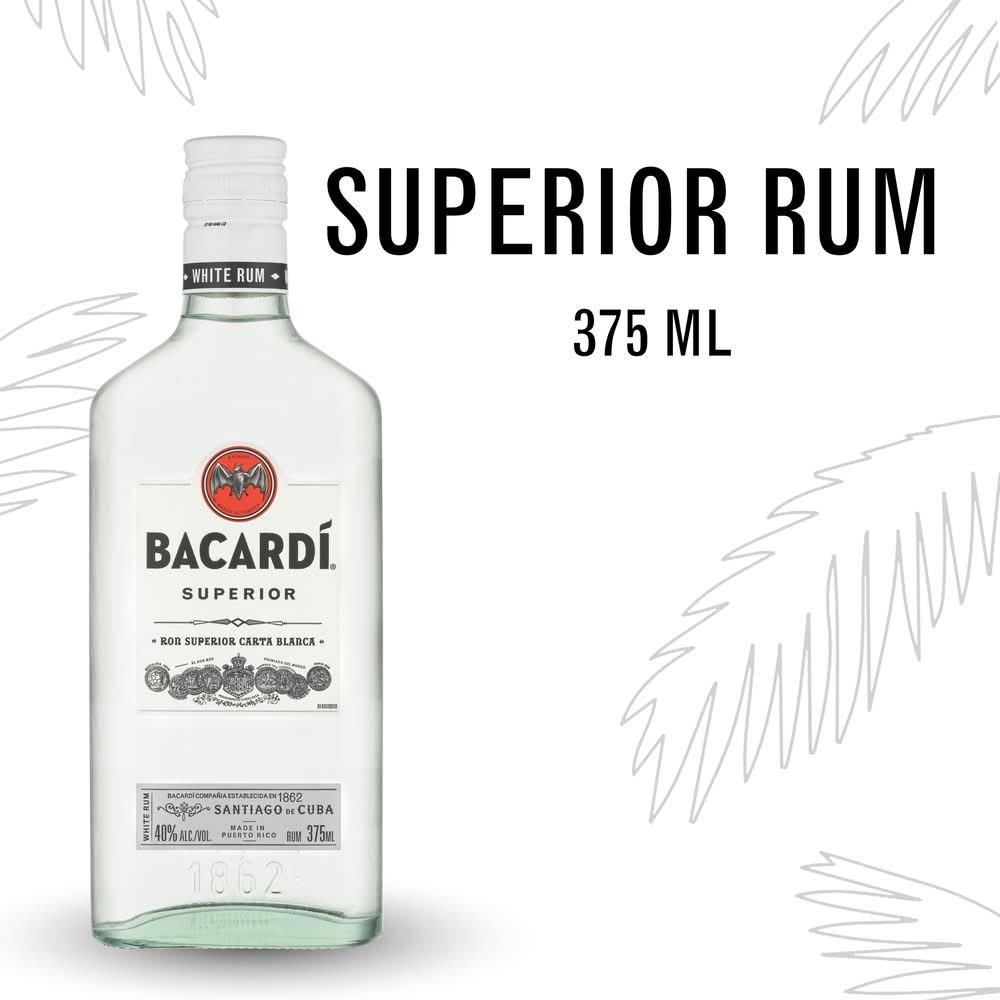 Bacard Superior White Rum (375 Ml)