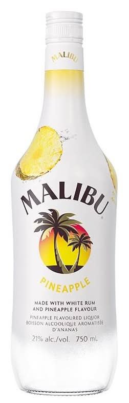 Malibu Flavoured White Rum, Pineapple (750 Ml)