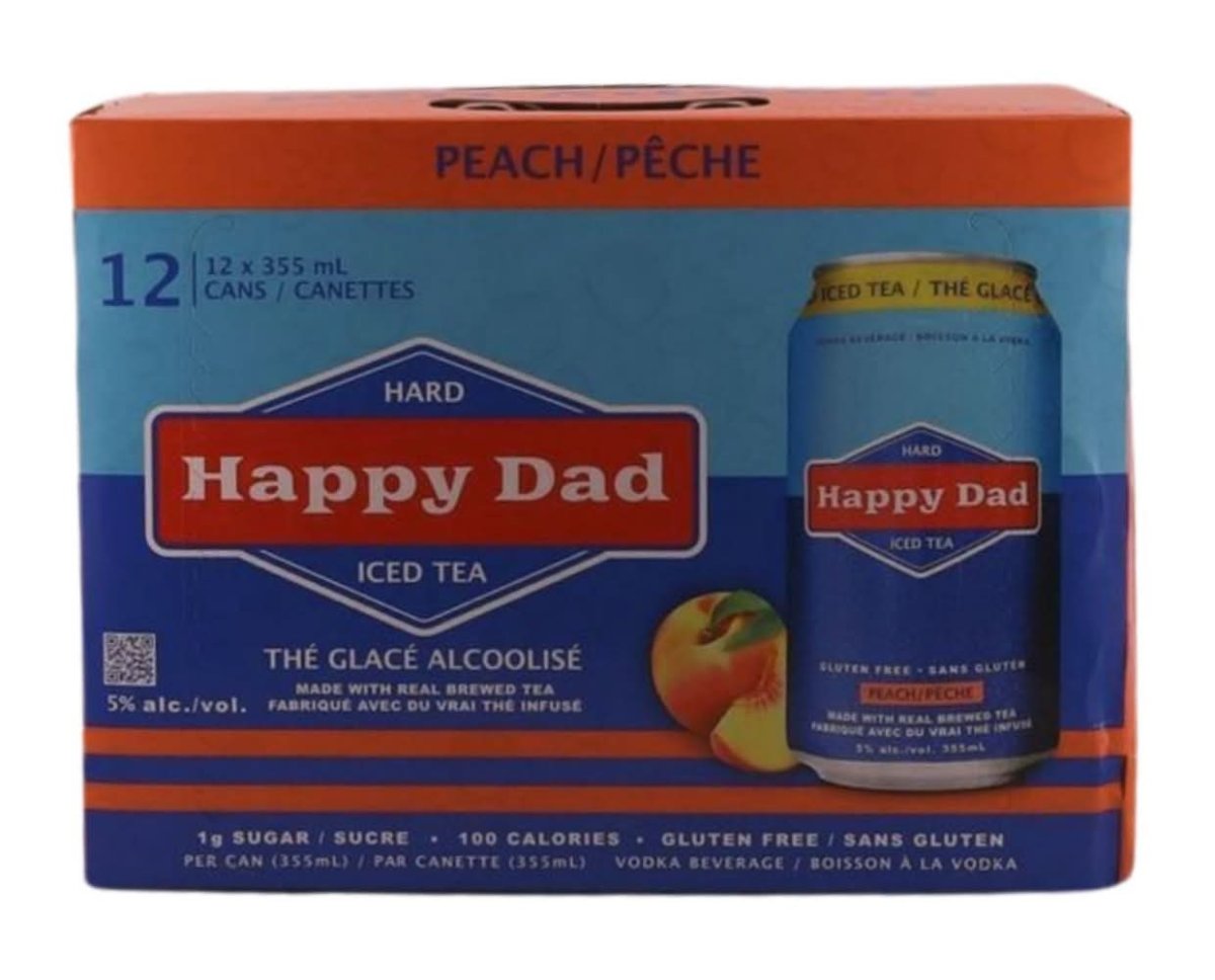 Happy Dad Hard Iced Tea Peach 12 Pack