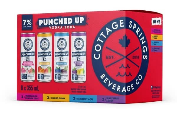 Cottage Springs Rtd Vodka Soda Punched Up - 8Can