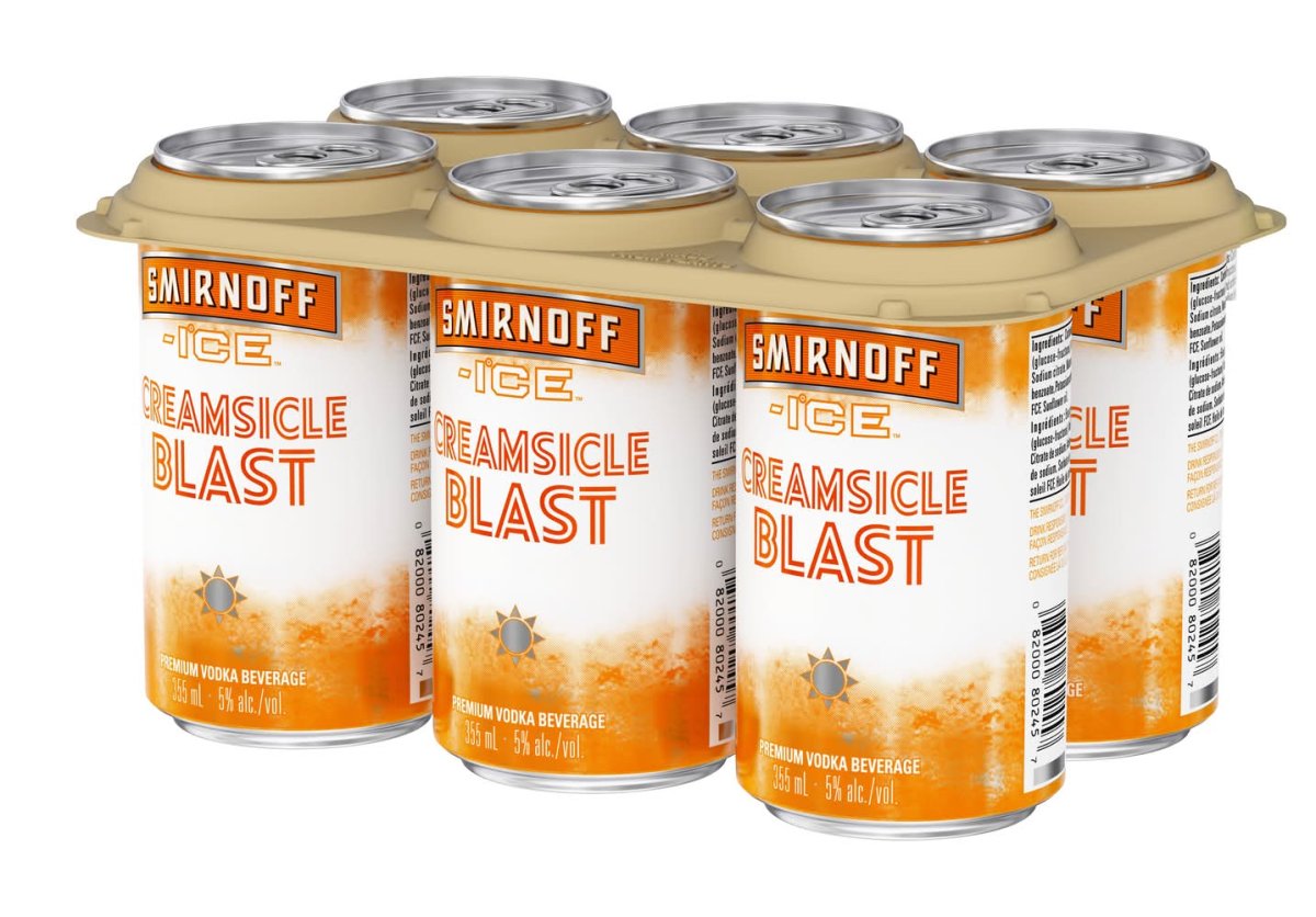 Smirnoff Ice Creamsicle Blast Vodka Cocktail, Orange (6 X 355 Ml)