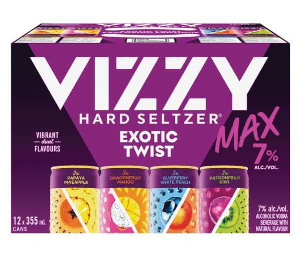 Vizzy Hard Seltzer Exotic Twist Max Variety, Assorted (12 X 355 Ml)