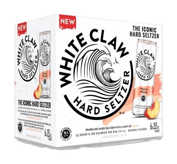 White Claw Hard Seltzer, Peach (6 X 355 Ml)