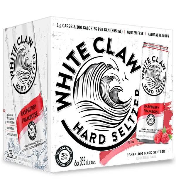 White Claw Hard Seltzer, Raspberry (6 X 355 Ml)