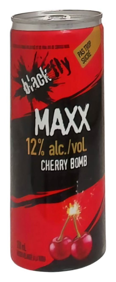 Black Fly Maxx Vodka Mixed Drink, Cherry Bomb (250 Ml)