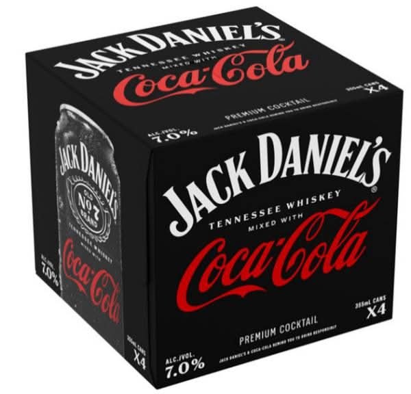 Jack Daniel'S Premium Cocktail Tennessee Whisky (4 X 355 Ml)