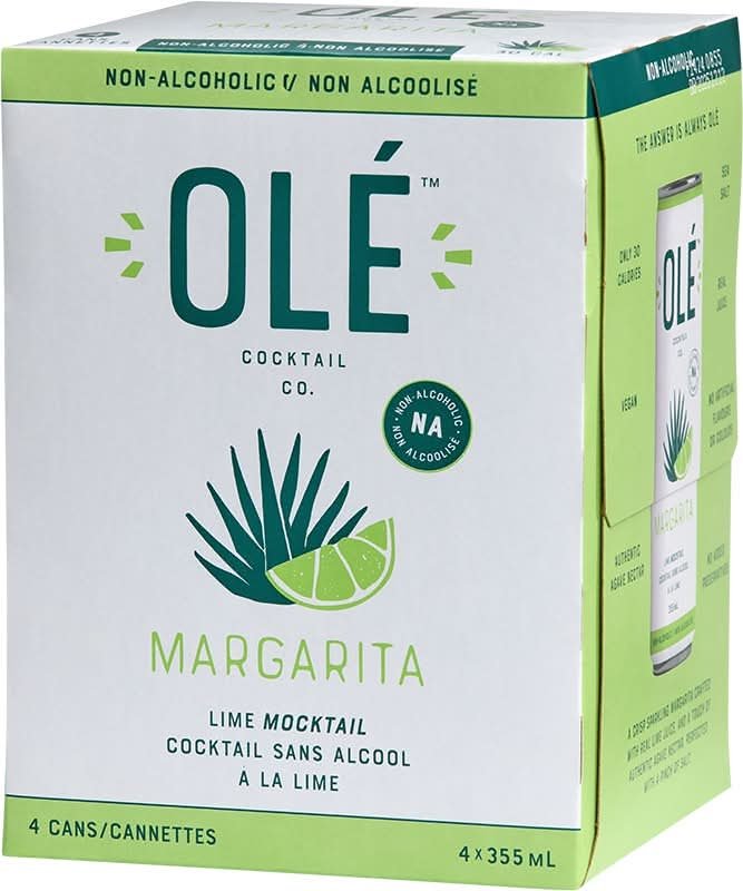 Ole Margarita Mocktail, Lime (4 X 355 Ml)