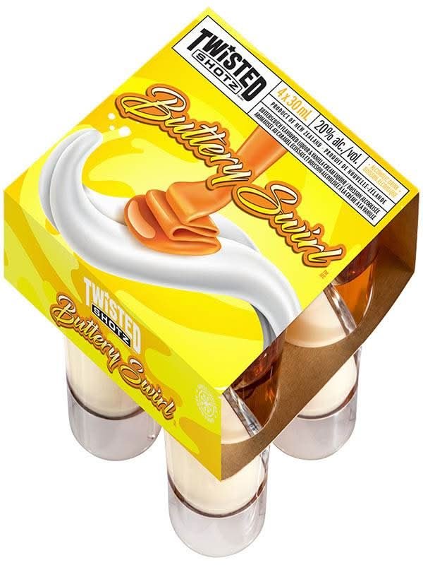 Twisted Shotz Buttery Swirl Drink, Butterscotch-Vanilla, Butterscotch-Vanilla (4 X 30 Ml)