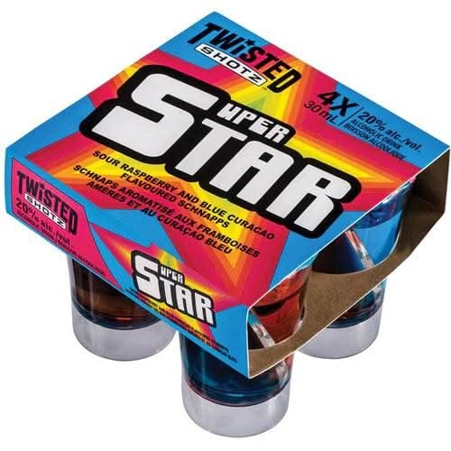 Twisted Shotz Super Star Schnapps (4 X 30 Ml)