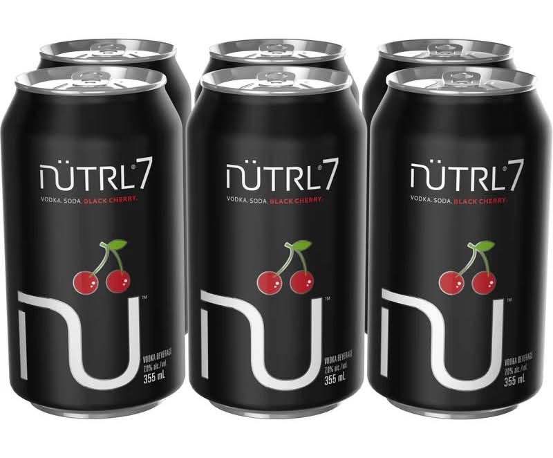 Ntrl 7 Vodka Soda, Black Cherry (6 X 355 Ml)