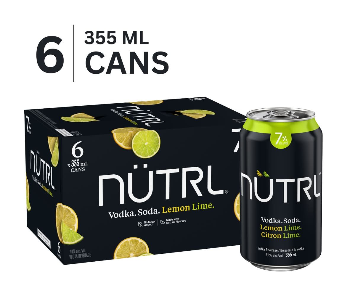 Ntrl Vodka Lemon Lime Soda (6 X 355 Ml)