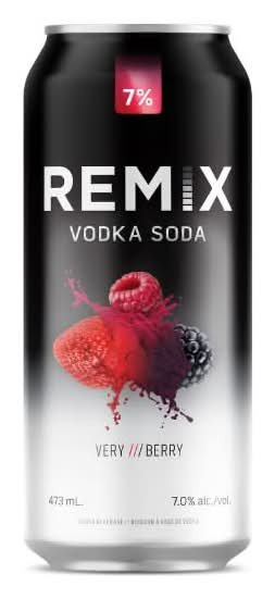 Remix Vodka Soda Tall Can, Very Berry (473 Ml)