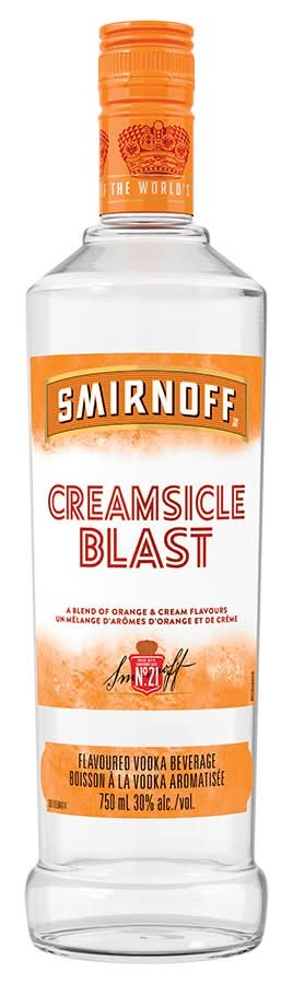 Smirnoff Creamsicle Blast Vodka, Orange-Cream (750 Ml)
