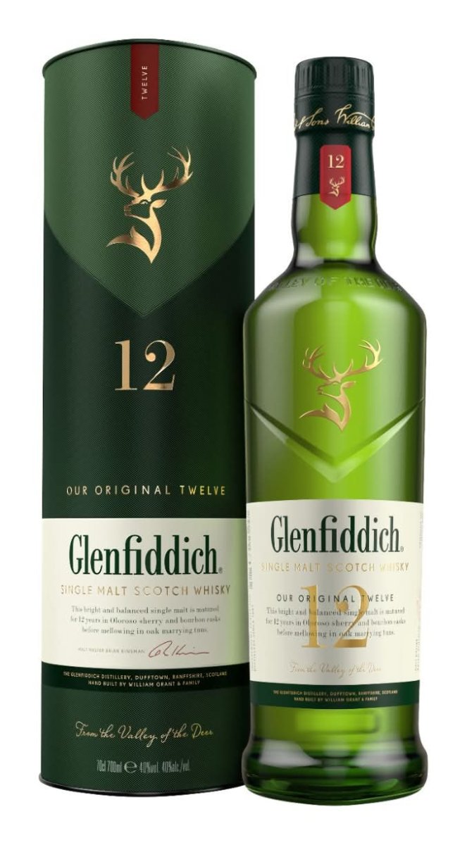 Glenfiddich Single Malt Scotch Whiskey 12 Year Old (700 Ml)