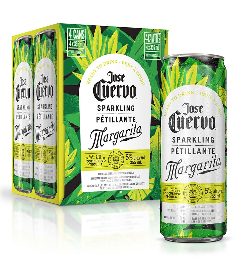 Jose Cuervo Sparkling Classic Margarita Tequila (4 X 355 Ml)