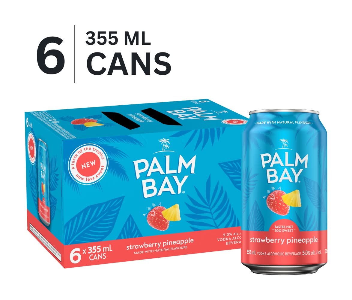 Palm Bay Sparkling Vodka, Strawberry-Pineapple (6 X 355 Ml)