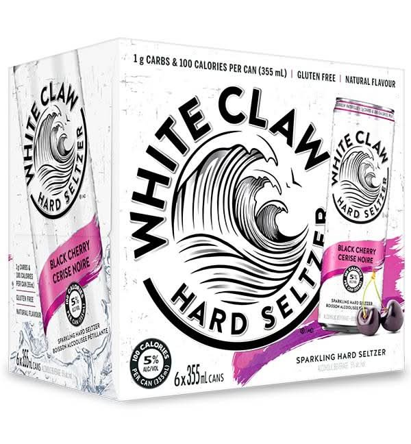 White Claw Sparkling Hard Seltzer, Black Cherry (6 X 355 Ml)